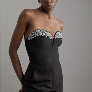 Karen Millen Crystal bustier top size small NWT